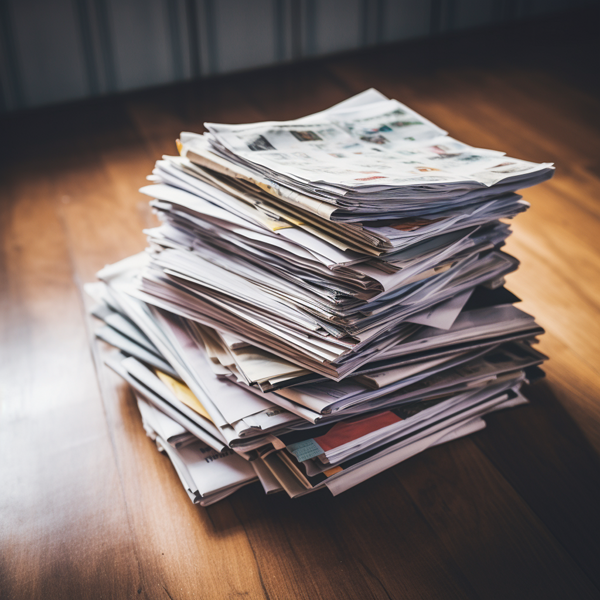 stack of newspapers